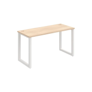 Pracovný stôl UNI O, 140x75,5x60 cm, agát/biela