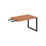 Pracovný stôl UNI O, kolmo reťaziaci, 120x75,5x80 cm, čerešňa/čierna