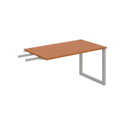 Pracovný stôl UNI O, kolmo reťaziaci, 140x75,5x80 cm, čerešňa/sivá