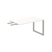 Pracovný stôl UNI O, kolmo reťaziaci, 140x75,5x80 cm, biela/sivá