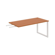 Pracovný stôl UNI O, kolmo reťaziaci, 160x75,5x80 cm, čerešňa/biela
