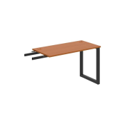 Pracovný stôl UNI O, kolmo reťaziaci, 120x75,5x60 cm, čerešňa/čierna
