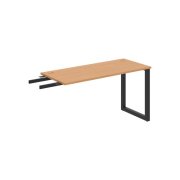 Pracovný stôl UNI O, kolmo reťaziaci, 140x75,5x60 cm, buk/čierna