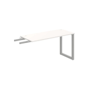 Pracovný stôl UNI O, kolmo reťaziaci, 140x75,5x60 cm, biela/sivá