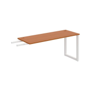 Pracovný stôl UNI O, kolmo reťaziaci, 160x75,5x60 cm, čerešňa/biela
