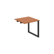 Pracovný stôl UNI O, k pozdĺ. reťazeniu, 80x75,5x80 cm, čerešňa/čierna
