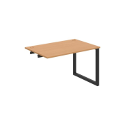 Pracovný stôl UNI O, k pozdĺ. reťazeniu, 140x75,5x80 cm, buk/čierna