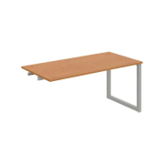Pracovný stôl UNI O, k pozdĺ. reťazeniu, 160x75,5x80 cm, jelša/sivá