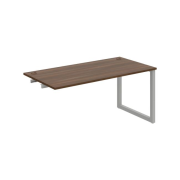 Pracovný stôl UNI O, k pozdĺ. reťazeniu, 160x75,5x80 cm, orech/sivá