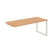 Rokovací stôl UNI O, k pozdĺ. reťazeniu, 180x75,5x80 cm, buk/biela