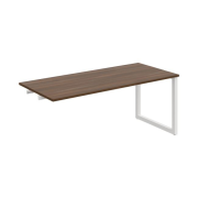 Rokovací stôl UNI O, k pozdĺ. reťazeniu, 180x75,5x80 cm, orech/biela