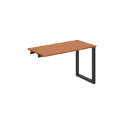 Pracovný stôl UNI O, k pozdĺ. reťazeniu, 120x75,5x60 cm, čerešňa/čierna