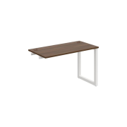 Pracovný stôl UNI O, k pozdĺ. reťazeniu, 120x75,5x60 cm, orech/biela