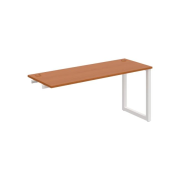 Pracovný stôl UNI O, k pozdĺ. reťazeniu, 160x75,5x60 cm, čerešňa/biela