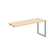 Pracovný stôl UNI O, k pozdĺ. reťazeniu, 160x75,5x60 cm, agát/sivá