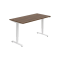 Pracovný stôl RUN, ZO, 3S, 160x64,5-130,5x80 cm, orech/biela