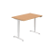 Pracovný stôl RUN, PO, 3S, 120x64,5-130,5x80 cm, buk/biela
