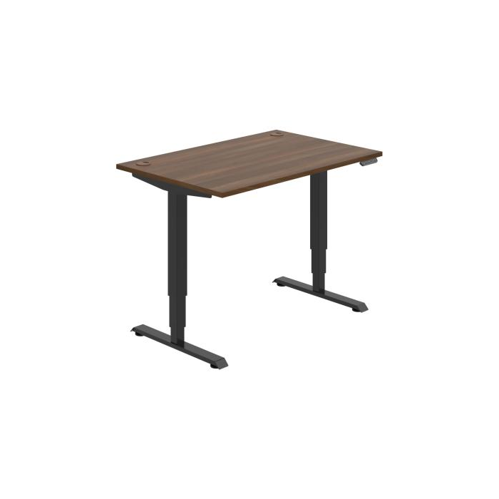 Pracovný stôl RUN, PO, 3S, 120x64,5-130,5x80 cm, orech/čierna