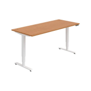 Pracovný stôl RUN, PO, 3S, 180x64,5-130,5x80 cm, jelša/biela