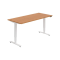Pracovný stôl RUN, PO, 3S, 180x64,5-130,5x80 cm, jelša/biela