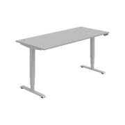 Pracovný stôl RUN, PO, 3S, 180x64,5-130,5x80 cm, sivá/sivá
