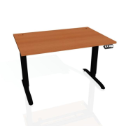 Pracovný stôl Motion, PO, 2S, 120x70,5-120,5x80 cm, čerešňa/čierna
