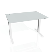 Pracovný stôl Motion, ZO, 3S, 180x61 - 128x80 cm, sivá/biela