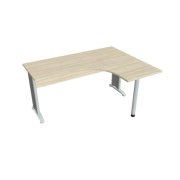 Pracovný stôl Cross, ergo, ľavý, 160x75,5x120 cm, agát/kov