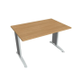 Pracovný stôl Flex, 120x75,5x80 cm, dub/kov
