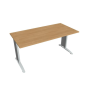 Pracovný stôl Flex, 160x75,5x80 cm, dub/kov