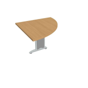 Doplnkový stôl Flex, pravý, 80x75,5x80 cm, buk/kov