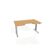 Pracovný stôl Motion Ergo, ZO, 2S, 120x70,5-120,5x90 cm, buk/sivá