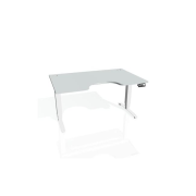 Pracovný stôl Motion Ergo, PO, 3S, 120x61-128x90 cm, sivá/biela