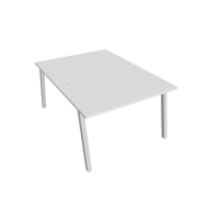 Pracovný stôl UNI A, 120x75,5x160 cm, biela/sivá