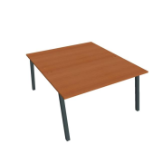 Pracovný stôl UNI A, 140x75,5x160 cm, čerešňa/čierna