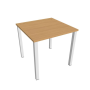 Pracovný stôl Uni, 80x75,5x80 cm, buk/biela