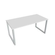 Rokovací stôl UNI O, 160x75,5x80 cm, biela/sivá