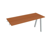 Pracovný stôl UNI A, k pozdĺ. reťazeniu, 140x75,5x60 cm, čerešňa/sivá