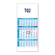 Plánovací kalendár ŠTANDARD trojmesačný modrý 2024