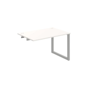 Pracovný stôl UNI O, k pozdĺ. reťazeniu, 120x75,5x80 cm, biela/sivá