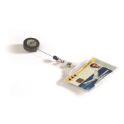 Visačka na plastovú kartu otvorená s kotúčom DURABLE 85x54mm 10ks