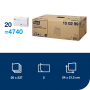 Papierové utierky skladané ZZ 2-vrstv. TORK Xpress Multifold univerzal H2 (20 bal.)