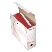 Archívny box na závesné obaly Esselte biely/červený