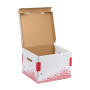 Archívna škatuľa Esselte Speedbox M so sklápacím vekom biela/červená