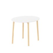 Rokovací stôl ROOT okrúhly, d=90/v=74,2cm, biely