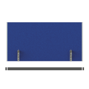 Paraván na hranu stola Akustik, 80 cm, modrý