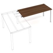 Pracovný stôl Uni, reťaziaci, 140x75,5x60 cm, dub/biela