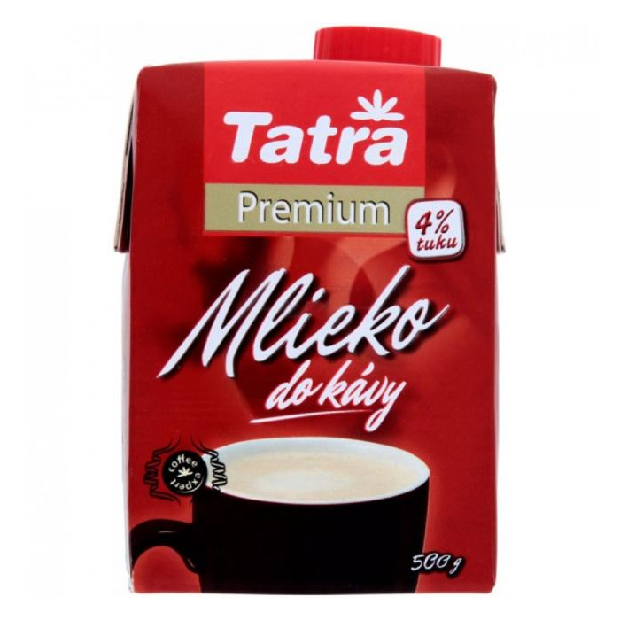 Mlieko do kávy Tatra premium 4% s uzáverom, 500 g