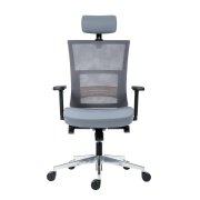 Kancelárska stolička Next so sivým sedákom, operadlo sivá sieťovina