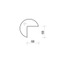 Doplnkový stôl Gate, ľavý, 100x75,5 cm, čerešňa/kov